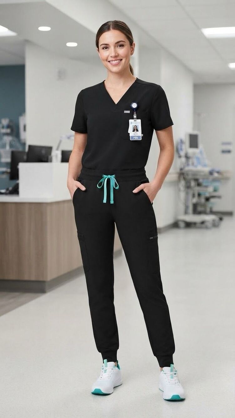 FIGS Technical Collection Black Jogger Scrub Pants Size Small Women's Medical
